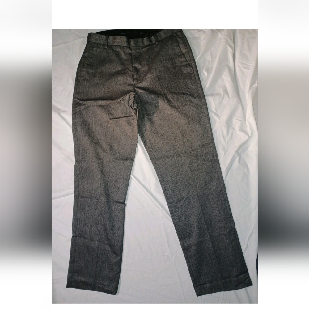 Calvin Klein Mens Dress Pants Dark Gray 31x32 Pleated Formal